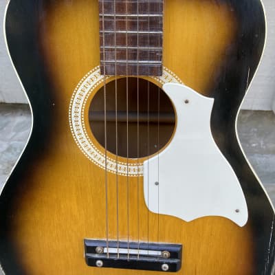 Harmony Silvertone Sears Roebuck Co. by Kay 319 1960s Acoustic Guitar Tobacco Sunburst image 3