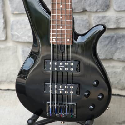 Yamaha RBX375 Electric Bass Guitar, 5 string Black image 2