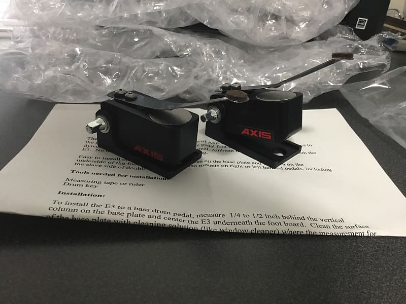 Pair of Axis E3 Bass Drum Pedal Triggers Reverb