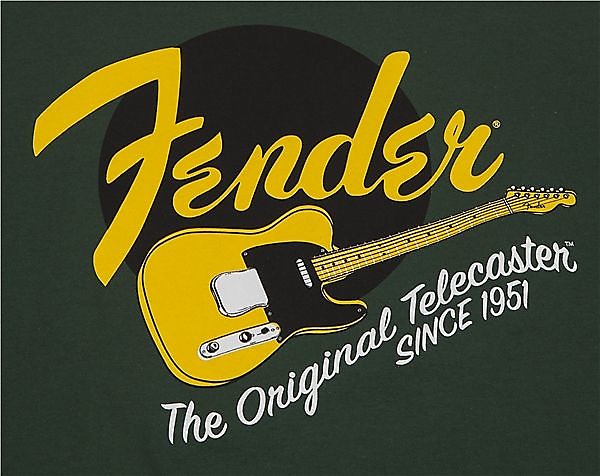 Fender Original Tele T-Shirt, Green, S 2016 image 1