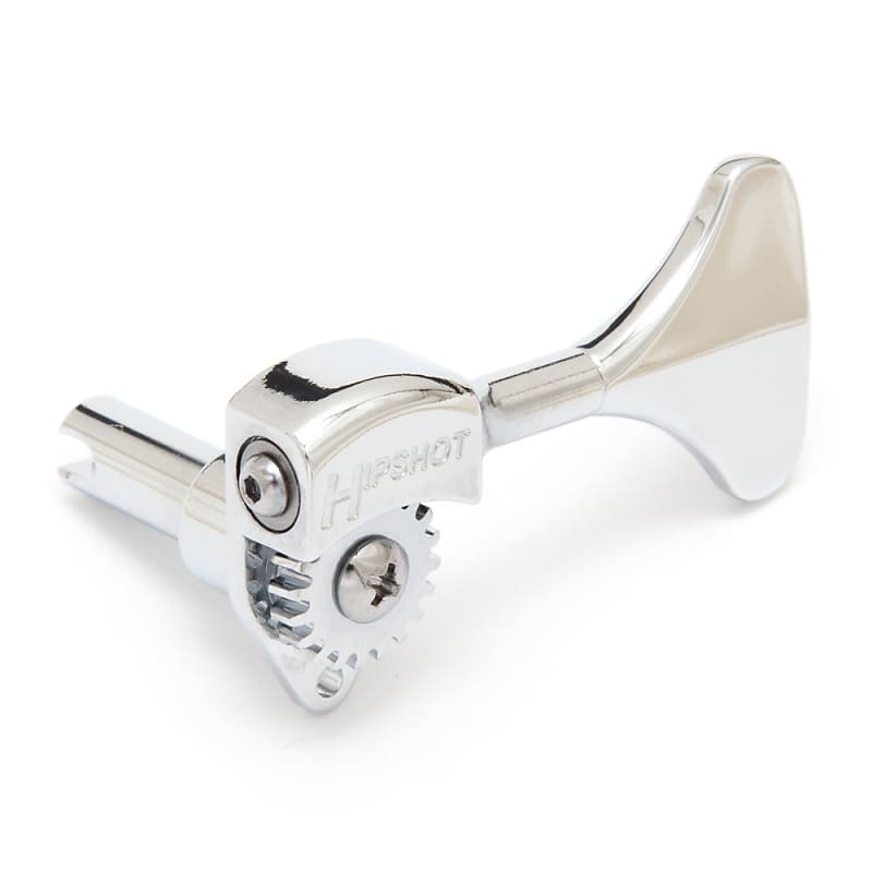 Hipshot HB6 Licensed LIC 1/2" Ultralite Bass Tuners 4 In-Line Right Handed (Chrome, Y Key) image 1