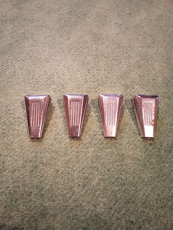 Tama Bass Drum Claws (4) 1980's Chrome Reverb