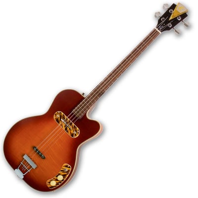 Kay Collector Edition Reissue "Pro" Electronic Bass Guitar includes $250 Case K162HS Honey Burst image 2