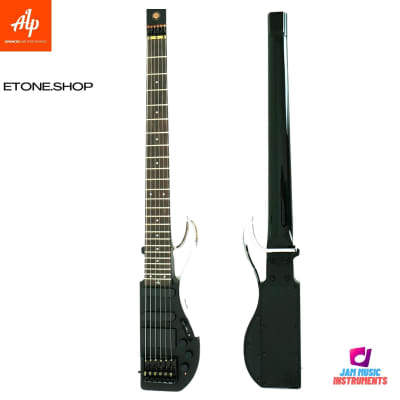 ALP AD-80 Electric Guitar Headless Travel Guitar Foldable Body Headphone Output 2022 Black image 2
