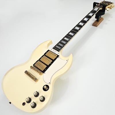 1992 Gibson Historic '61 Les Paul SG Reissue Custom Antique Ivory White 3-Pickup '62 Vintage Electric Guitar for sale