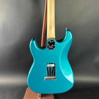 Used 2018 Fender American Elite Strat HSS Shawbucker QMT Aqua Marine Metallic w/Case TSU20642 image 11
