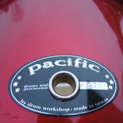 Pacific/DW 10x12 tom drum red red image 6