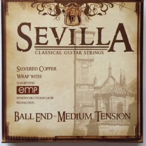 Cleartone 8442 Sevilla Silver Copper Wrap Ball End Classical Guitar Strings - Medium Tension