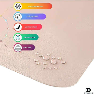 Leather Desk Pad Protector (Pink/Dual, 31.5 X 15.7) - GENERIC image 4