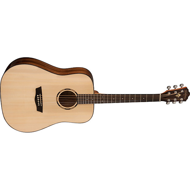 Washburn WLD10S Woodline 10 Series Spruce Top Dreadnought Natural image 2