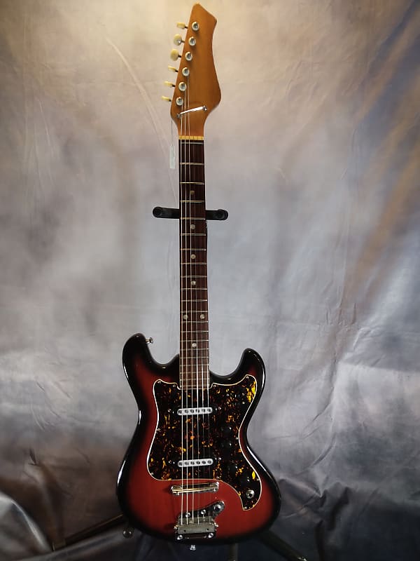Kawai Vintage Made in Japan Offset Body Electric Guitar 1960s Red Burst image 1
