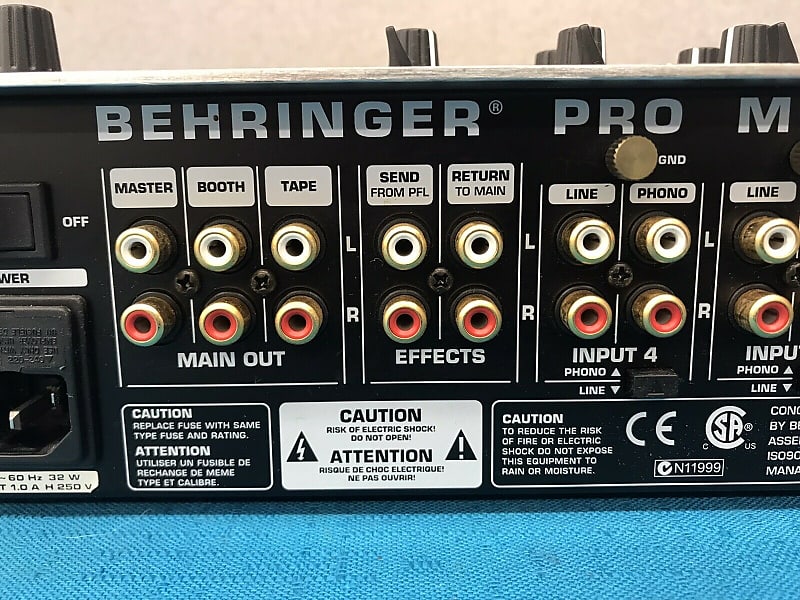 Behringer DJX700 5-Channel DJ Mixer w Digital Effects For Parts or Repair