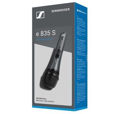 Sennheiser E-835-S Handheld Vocal Microphone w 3-Pin XLR Connection image 5