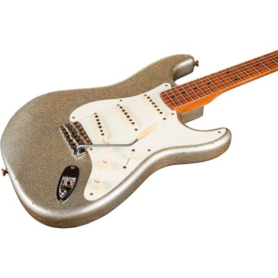 Fender Custom Shop Limited-Edition Platinum Anniversary '50s Stratocaster Journeyman Relic Electric Guitar Aged Silver Sparkle image 5