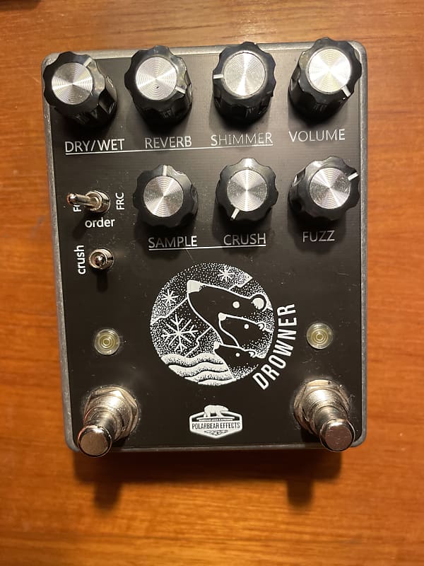 Polarbear Effects Drowner 2020 Black and Brushed Metal Reverb
