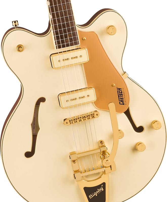 Gretsch - Electromatic® Pristine LTD Jet™ - Single-Cut Semi-Hollow Electric Guitar w/ Bigsby® - Laurel Fingerboard - White Gold image 1