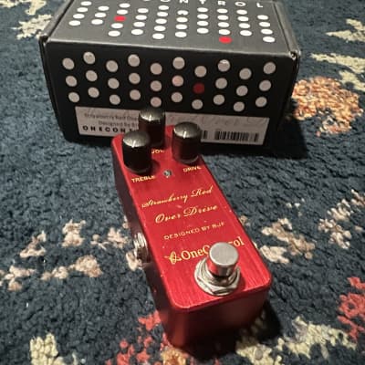 Reverb.com listing, price, conditions, and images for one-control-strawberry-red-overdrive