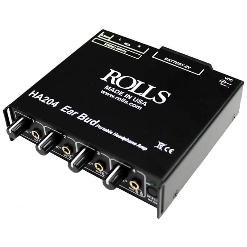Rolls HA204p Portable 4-Channel Battery Operated Studio Reference Headphone Amplifier image 1