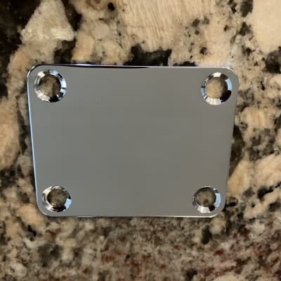Chrome Neck Plate for Fender Bass, Stratocaster and Telecaster Mint image 5