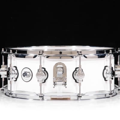 Used DW Design 5.5x14 Snare Drum Gloss White image 5