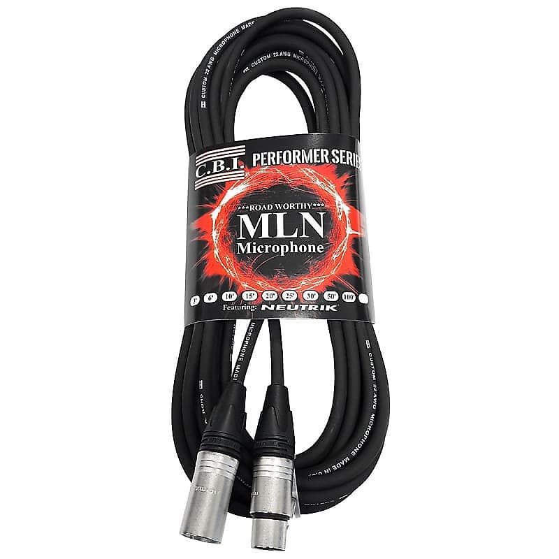 C.B.I. Cables 15' Premium 22-Gauge Microphone Cable MLN-15' image 1