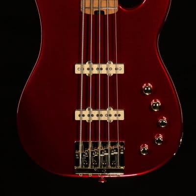 Charvel Pro-Mod San Dimas Bass JJ V Caramelized Maple Fingerboard Candy Apple Red Bass Guitar - MC210116-9.80 lbs image 3