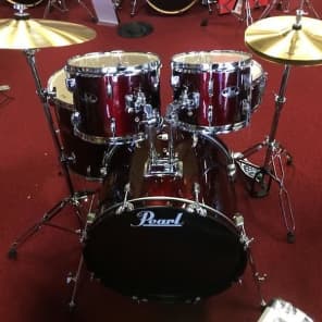 Pearl Roadshow 5 Piece Fusion Drum Set Wine Red Reverb