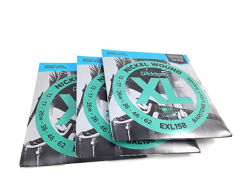 D Addario Baritone Electric Guitar Strings 3 Sets EXL158 Extra