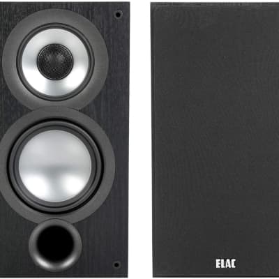 ELAC Uni-Fi 2.0 3-Way 5 1/4” Bookshelf Speakers, Black image 1