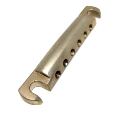 Faber Vintage Stoptail Nickel aged Alu tailpiece for Tune-O-Matic for sale