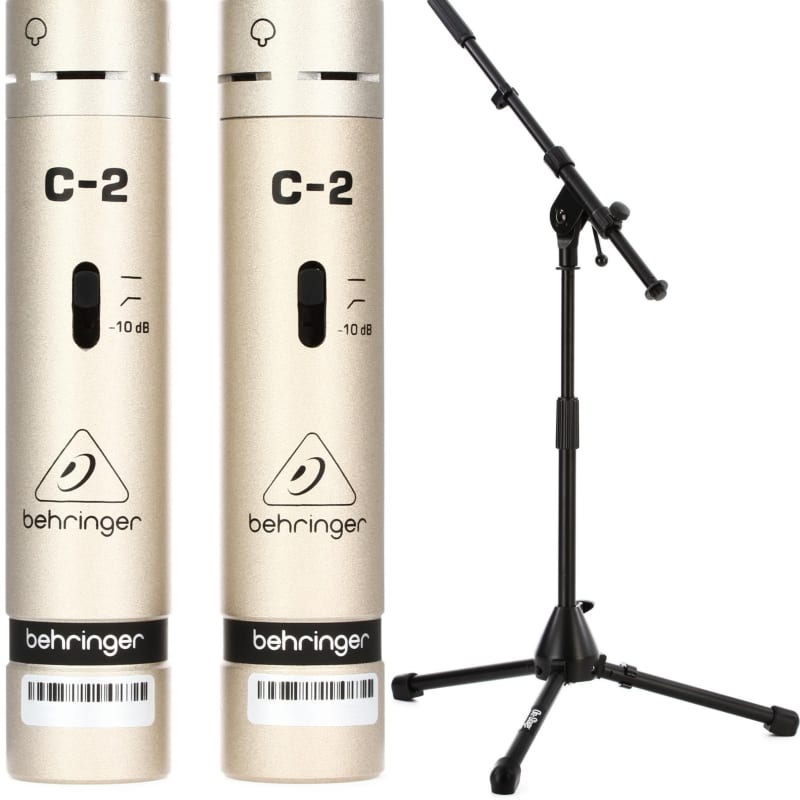 Behringer C-2 Matched Studio Condenser Microphones (pair) Bundle 
