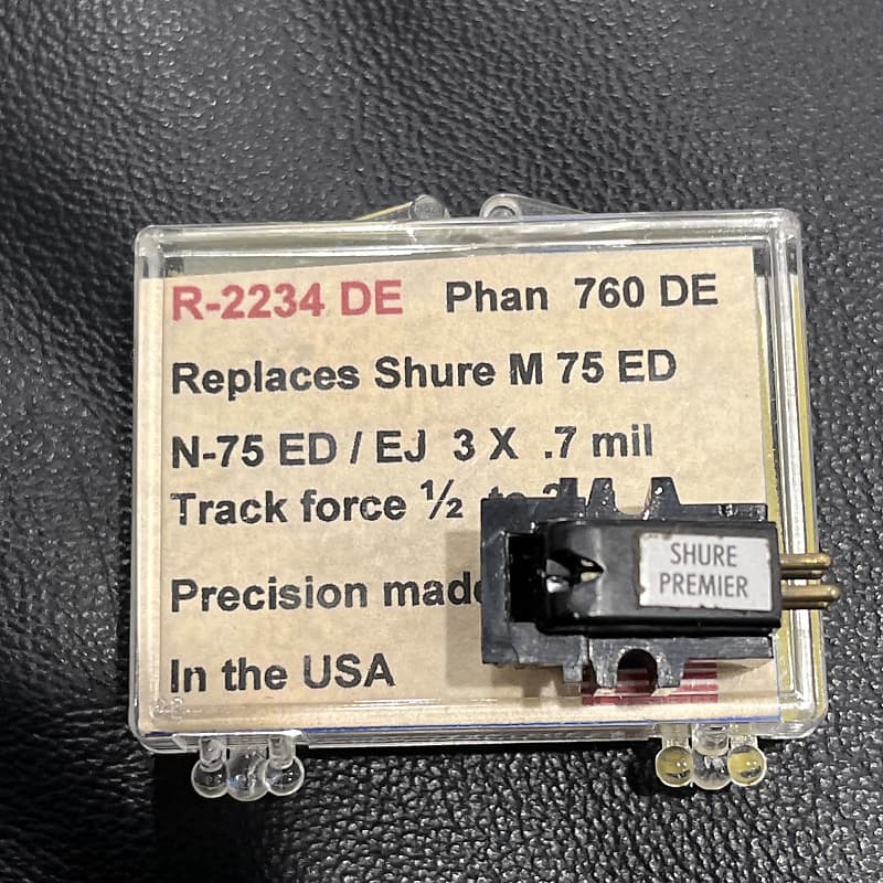 Shure Premier Cartridge With New Old Stock 4760-DE Elliptical Stylus  			