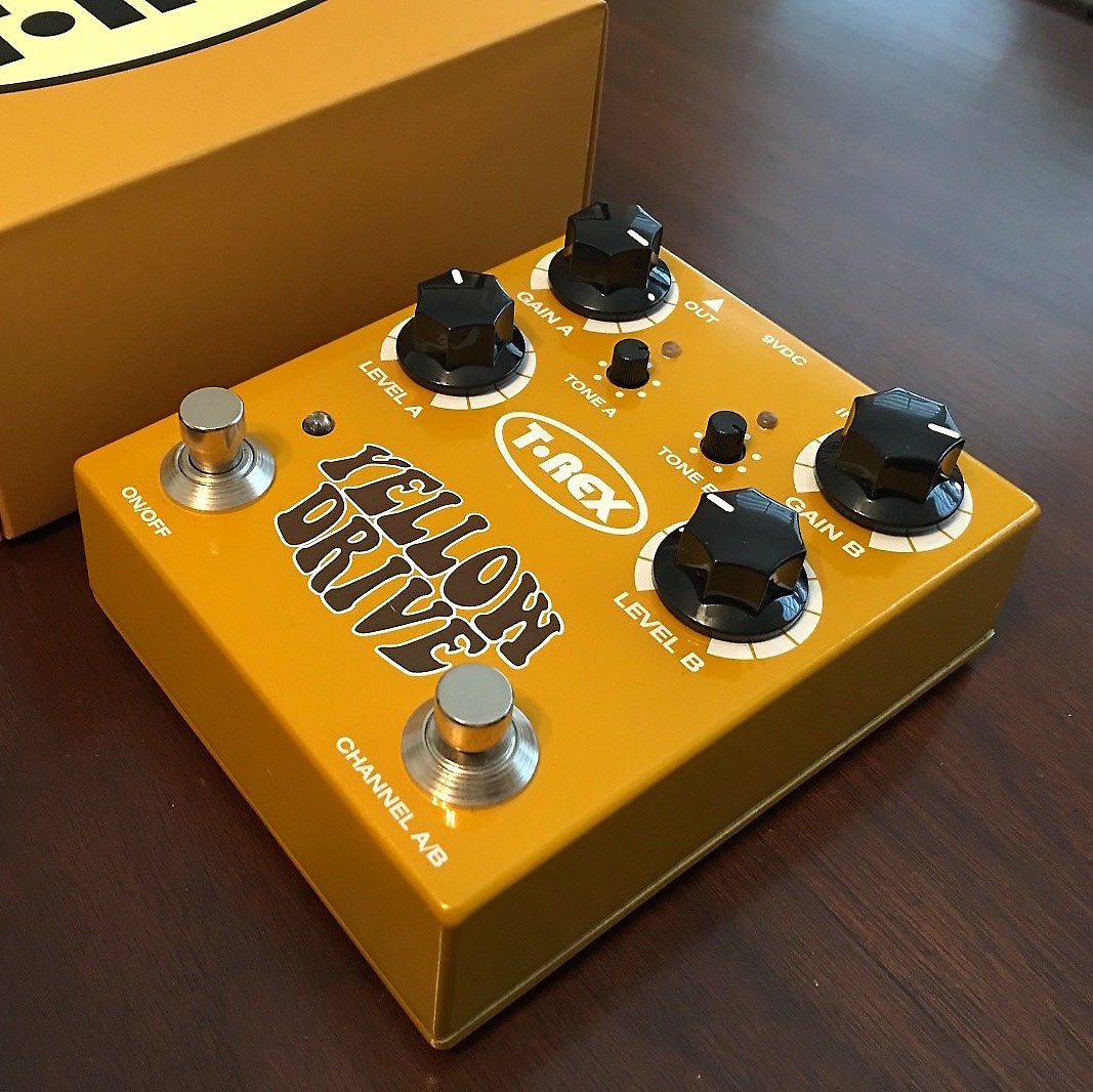T-Rex Yellow Drive Dual Channel Distortion Pedal | Reverb