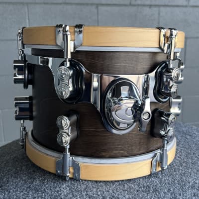 PDP 7x10" Concept Maple Rack Tom in Walnut Stain w/ Natural Hoops image 4