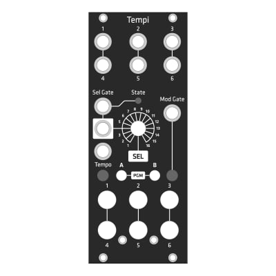 Grayscale Replacement Panel - Make Noise Tempi (Black Matte) image 2