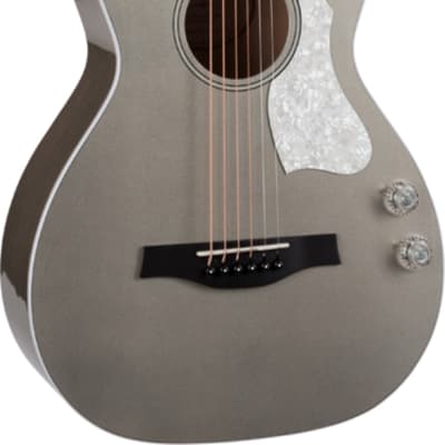 Godin Rialto JR HG Q-Discrete Acoustic-Electric Guitar, Satina Gray w/ Bag image 2