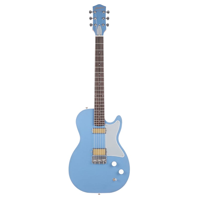 Harmony Standard Jupiter Thinline Semi-Hollow Guitar, Rosewood Fretboard, Sky Blue image 1