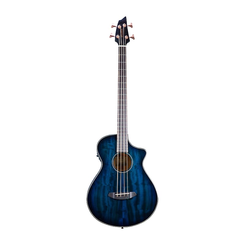 Breedlove Pursuit Exotic S Concert 4-String CE Myrtlewood Made Mahogany Neck Bass with Fishman Presys I Electronics (Right-Handed, Twilight) image 1