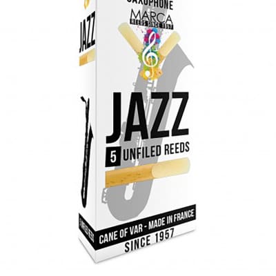 2 boxes of Baritone saxophone Marca Jazz reeds 4 + humor drawing print image 1