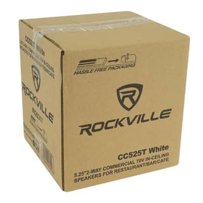 (12) Rockville CC525T White 5.25" Commercial 70v Ceiling Speakers For Restaurant image 12