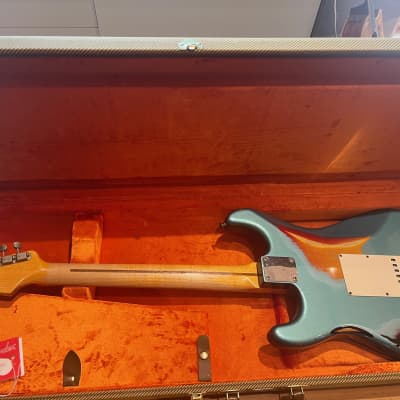 Fender Custom Shop '57 Reissue Stratocaster Heavy Relic 2013 - Teal and Sunburst image 6