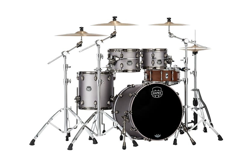 MAPEX - SE504XMBPG Saturn Evolution Maple Fusion 4 Pezzi Gun Metal Grey image 1