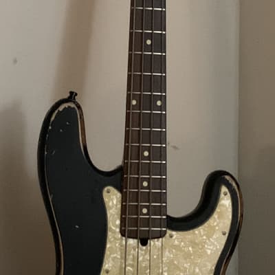 Phillip Kubicki   Jazz/precision neck custom body     Emg active jazz , precision pickups2015 Black Relic Electric Bass Guitar image 4