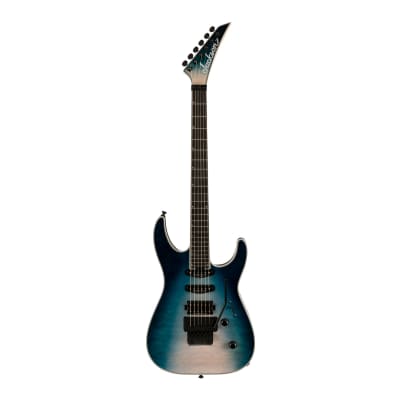 Jackson Pro Plus Series Soloist SLA3Q 6-String Six-Ply Arched Top Okoume Soloist Body, Quilt Maple Top, Ebony Fingerboard Electric Guitar (Right Handed, Polar Burst) for sale