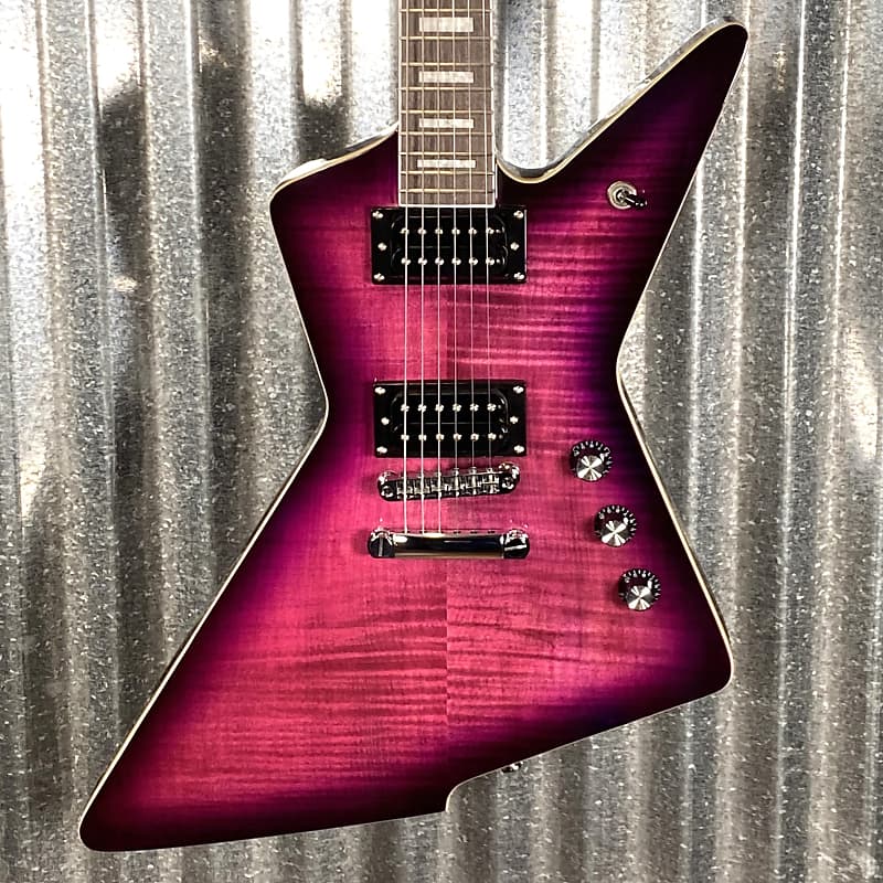 Westcreek Revenge Explorer Flame Transparent Purple Burst | Reverb