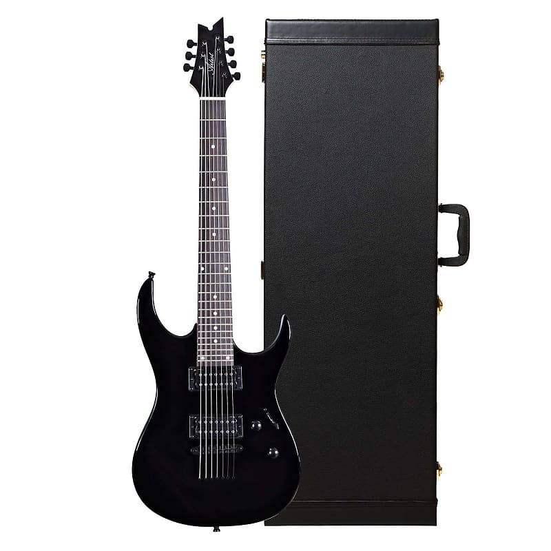 artist spiritus7 black 7 string electric guitar