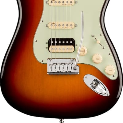 Fender American Ultra Stratocaster HSS Electric Guitar Maple FB, Ultraburst image 3
