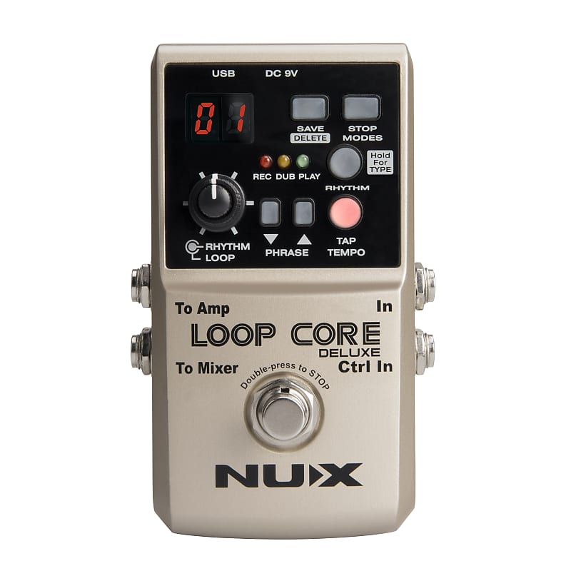 NuX Loop Core Deluxe Bundle Looper Pedal with Drum Machine & Footswitch