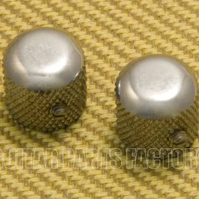 099-7211-000 Fender Road Worn Chrome Telecaster Guitar Dome Knobs (2 knobs) image 1