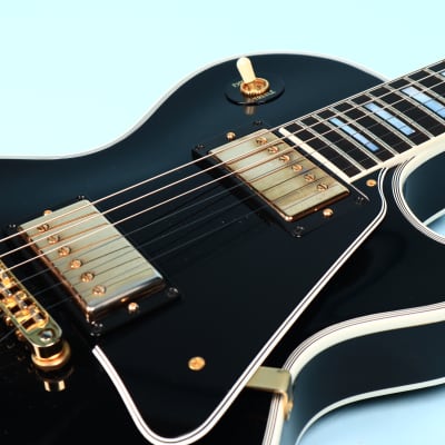 2021 Gibson Les Paul Custom Black Electric Guitar Gold Hardware Custom Shop image 6